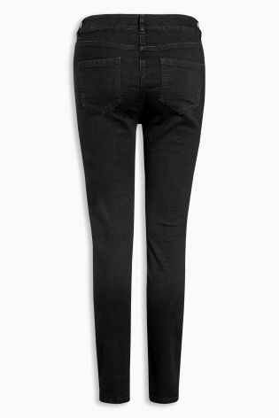 Black Embellished Bird Skinny Jeans